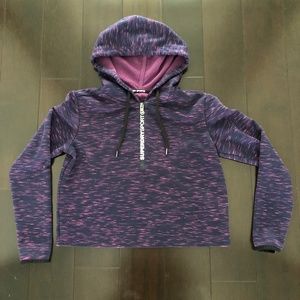 Superdry cropped hooded sweatshirt. Size S.